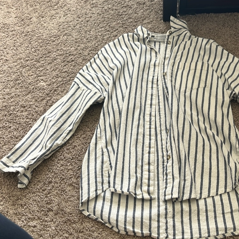 Pinstripe button up / coverup